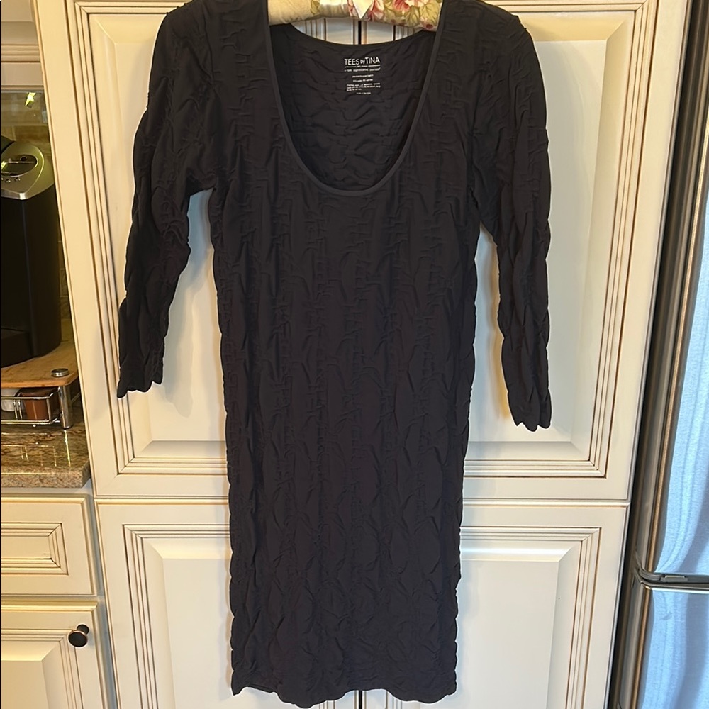 Navy blue Textured Women's Dress
